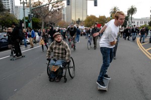 Wheelchair and Skateboard