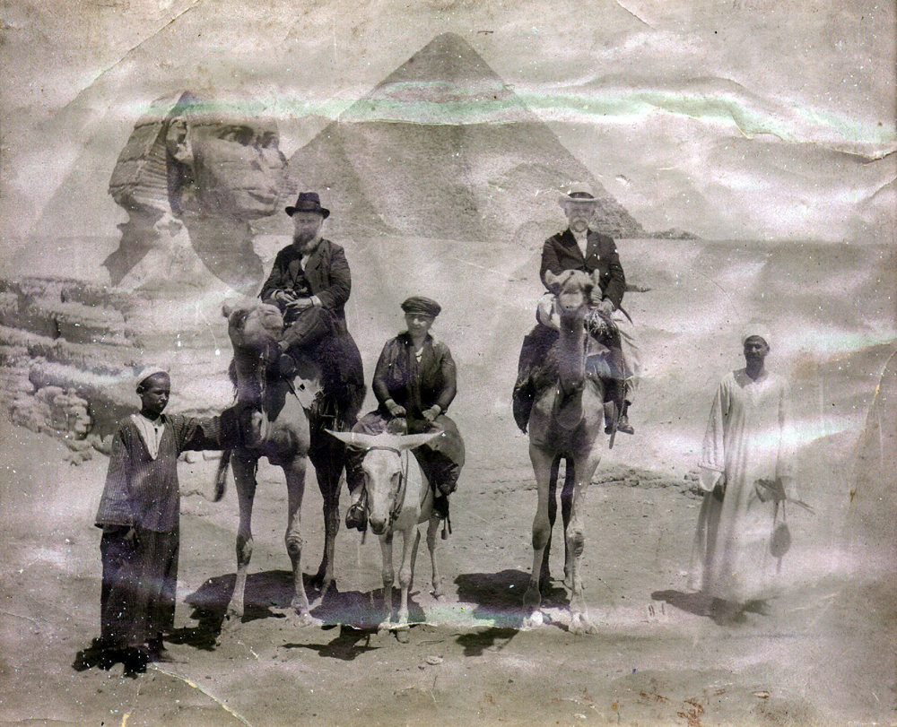My Ancestors in Egypt in front of the Sphinx and Great Pyramid