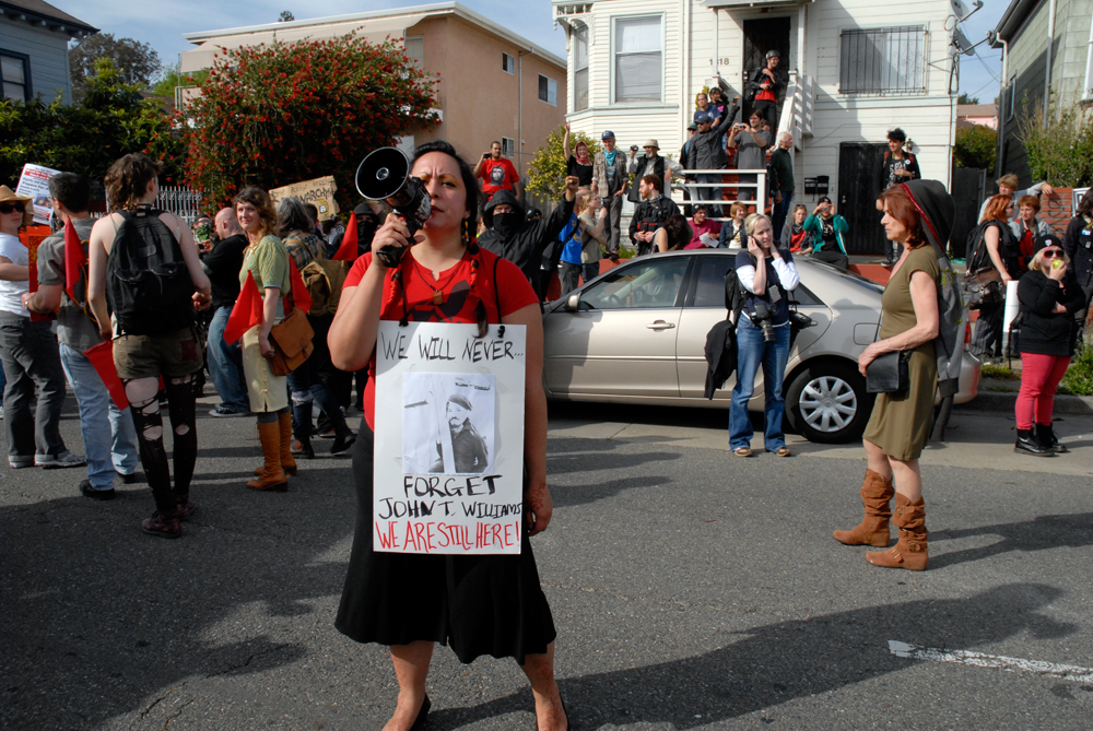 May Day March in Oakland - we will never forget john t williams