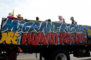 May Day March in Oakland - migrant rights are human rights