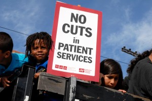 May Day March in Oakland - no cuts in patient services
