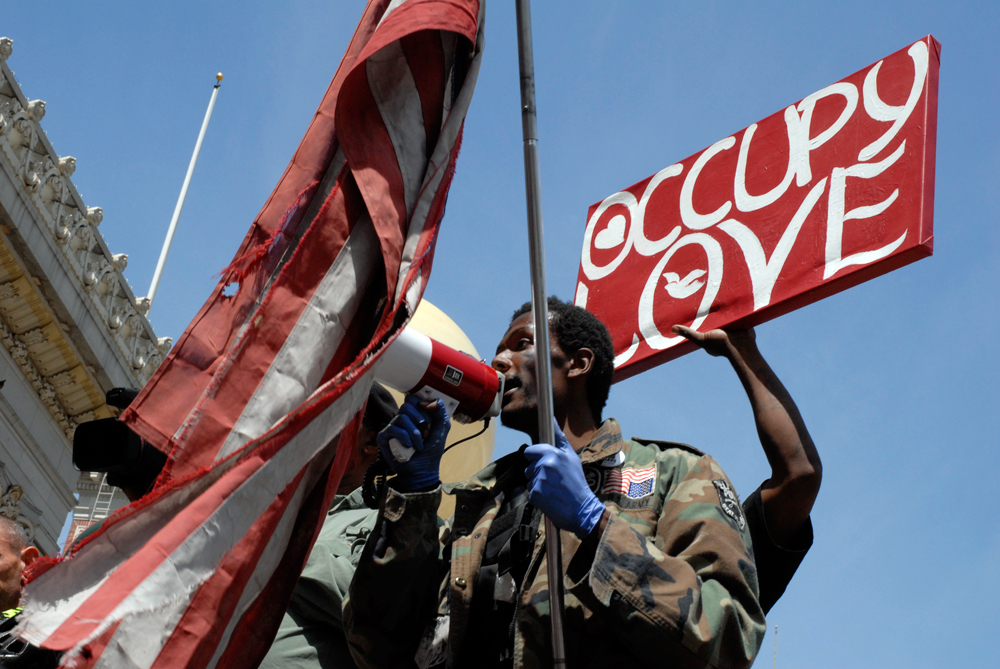 occupy love flag