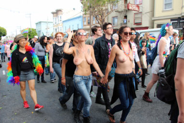 Topless Marchers